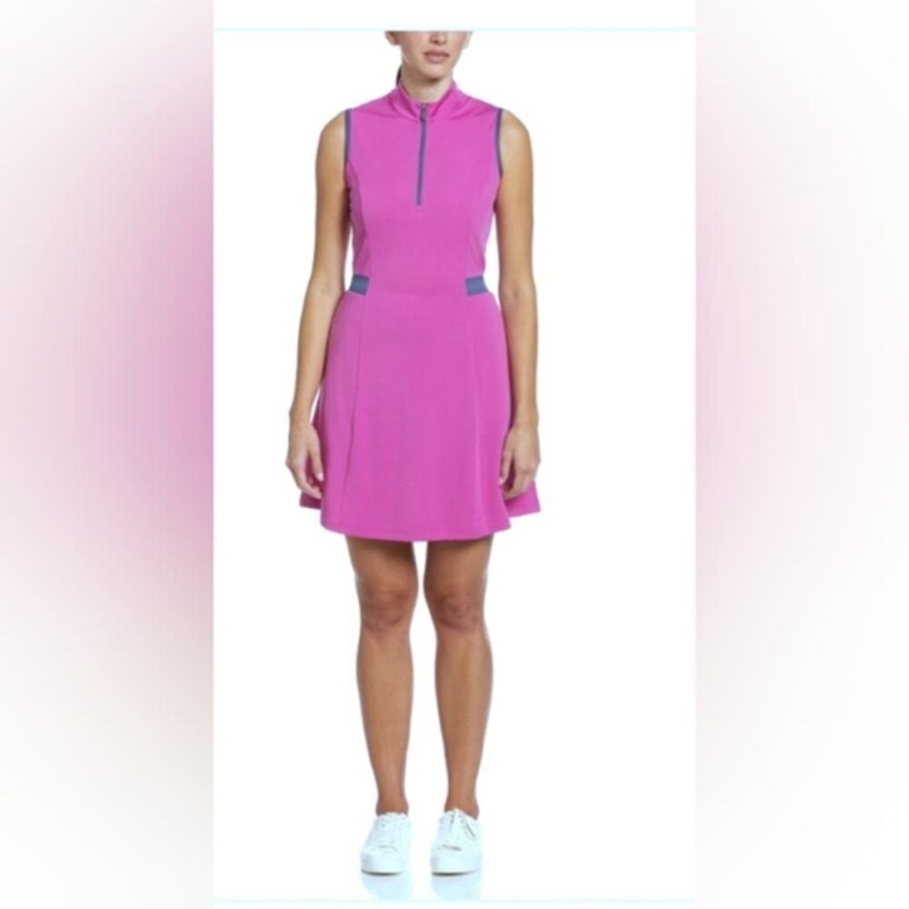 NWT PGA Tour Women's Golf Dress, Medium, Purple/Gray, Tennis, Summer, Light
